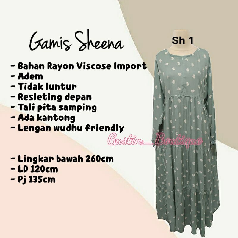 Gamis Shena Rayon Viscose Import Gamis Arab Gamis Bangkok Gamis Jumbo Kualitas Premium Import