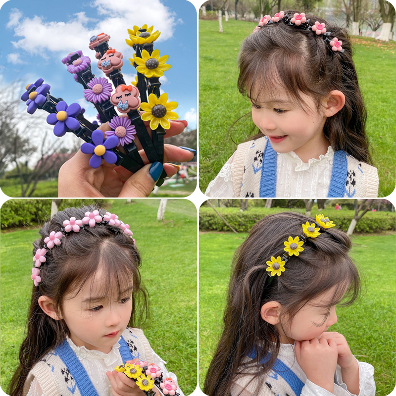 Magic789 Cute Kids Girl Flower Hair Braiding Clip Loop Headband for Children Hairband Hair Styling Tool