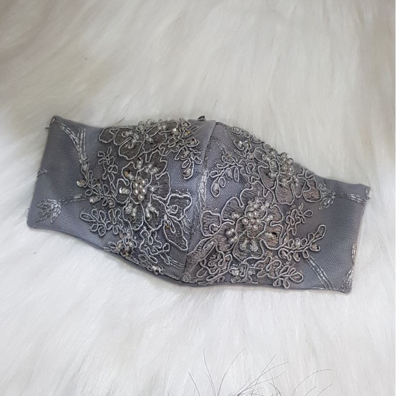 MaskerBrokatAbu2PremiumHiasPayetDanMutiaraCantik-MaskerPestaCantik'MaskerBrokatPremiumCantik