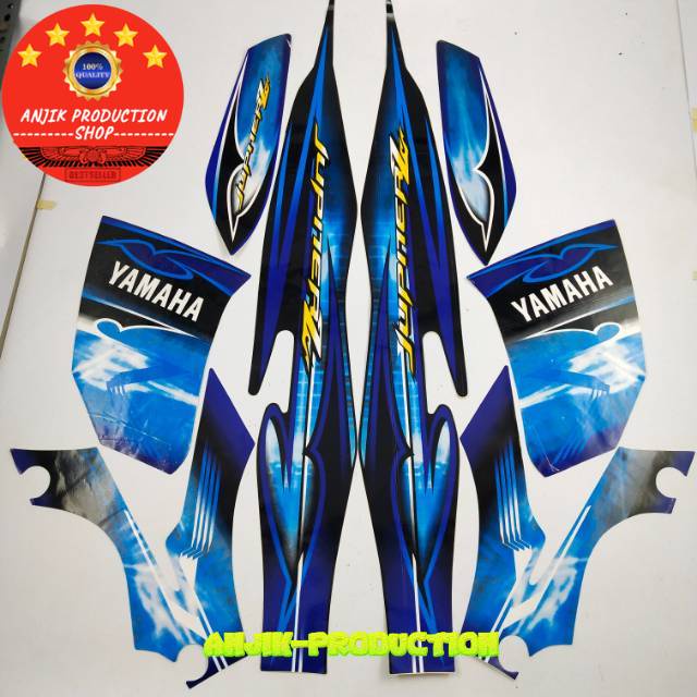 Striping Sticker yamaha jupiter z biru 2009 2010 stiker list body motor standar berkualitas termurah