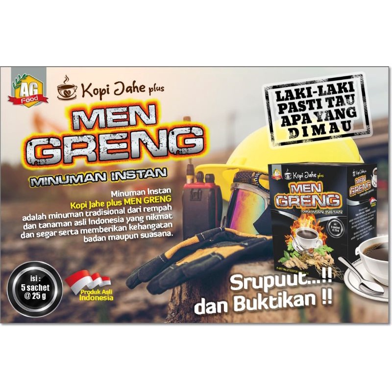 

Kopi MEN GRENG | kombinasi Kopi, pasak bumi, tribulus,purwoceng, jahe merah dll