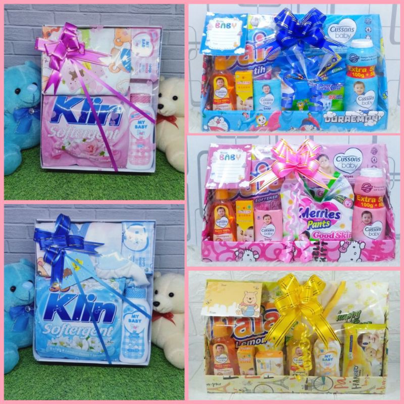 PARCEL BAYI NEWBORN BARU LAHIR KADO BAYI BABY GIFT PAKET BAJU HAMPERS TELON COWOK CEWEK BOY GIRL-1