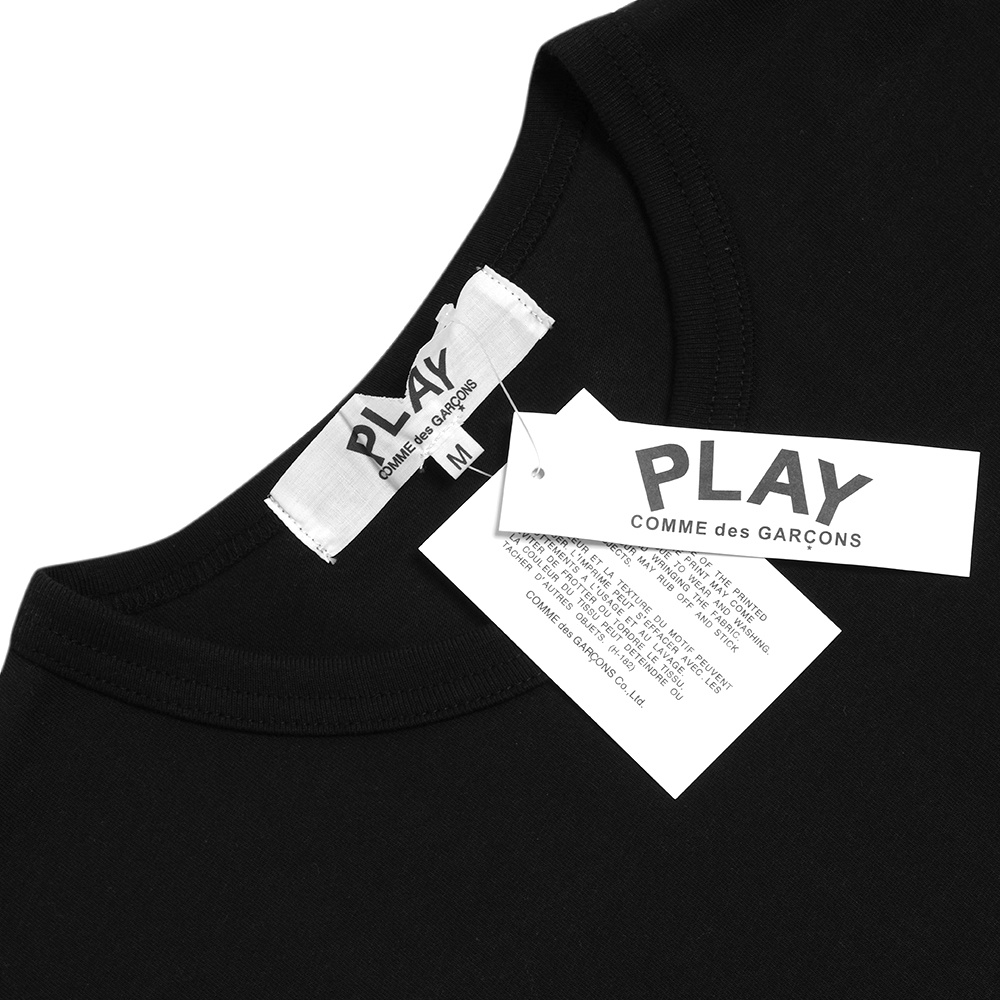 CDG Play Side Half Heart T-Shirt Black