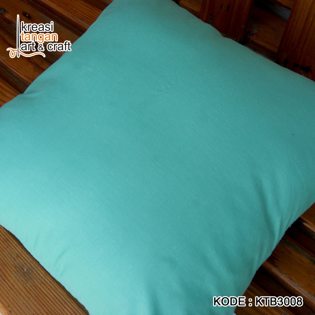 SARUNG BANTAL SOFA POLOS 30x50, 40x40, 45x45, 50x50, 60x60, 70x70 Cyan KTB3008