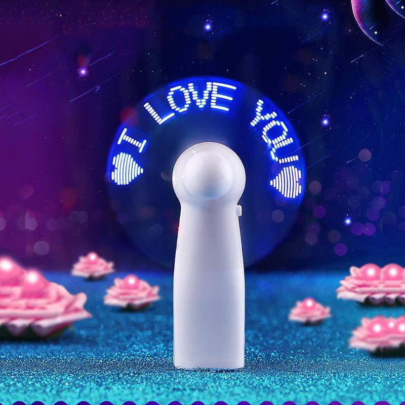 Kipas angin I Love You LED Baterai