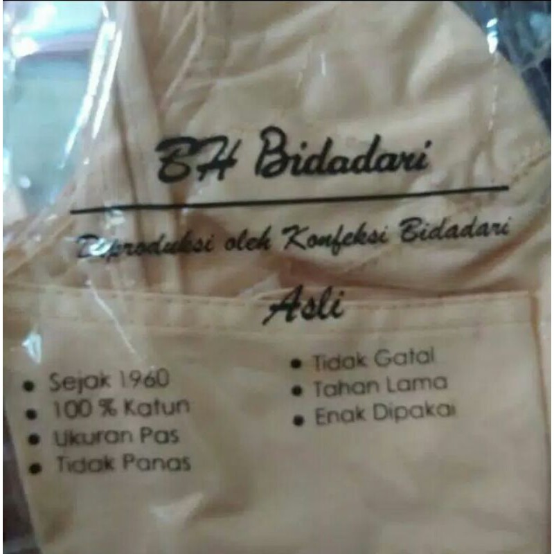 bh bidadari asli bahan 100% katun terlaris