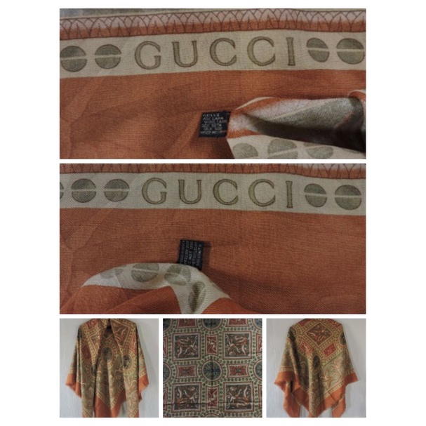 Gucci Wool Silk Scarf Second Branded Original