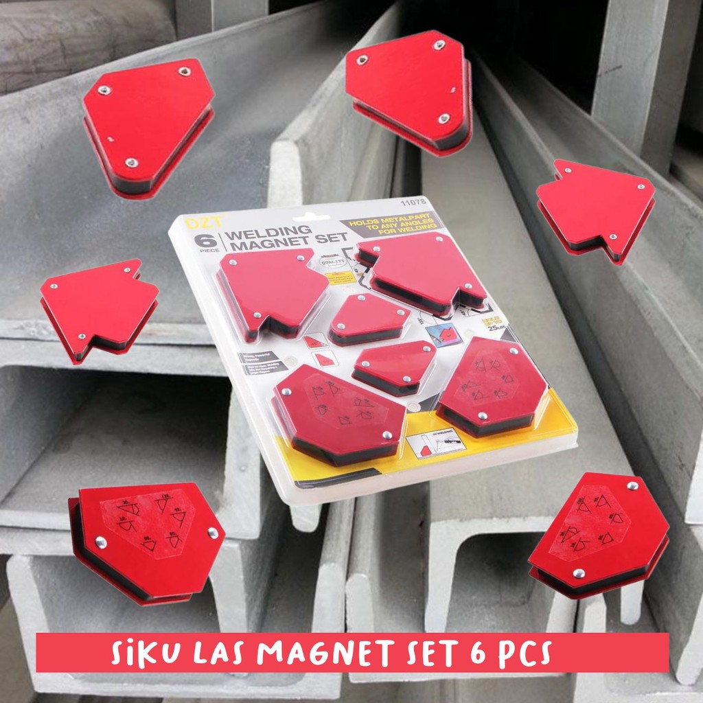 Siku Magnet Las 6PCS Arrow Magnetic Welding Holder Sudut 45° 90°