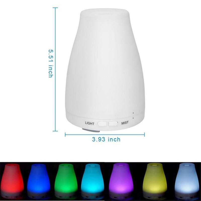 Essential Oil Aroma Diffuser Colorful LED Light - Kapasitas 120ML