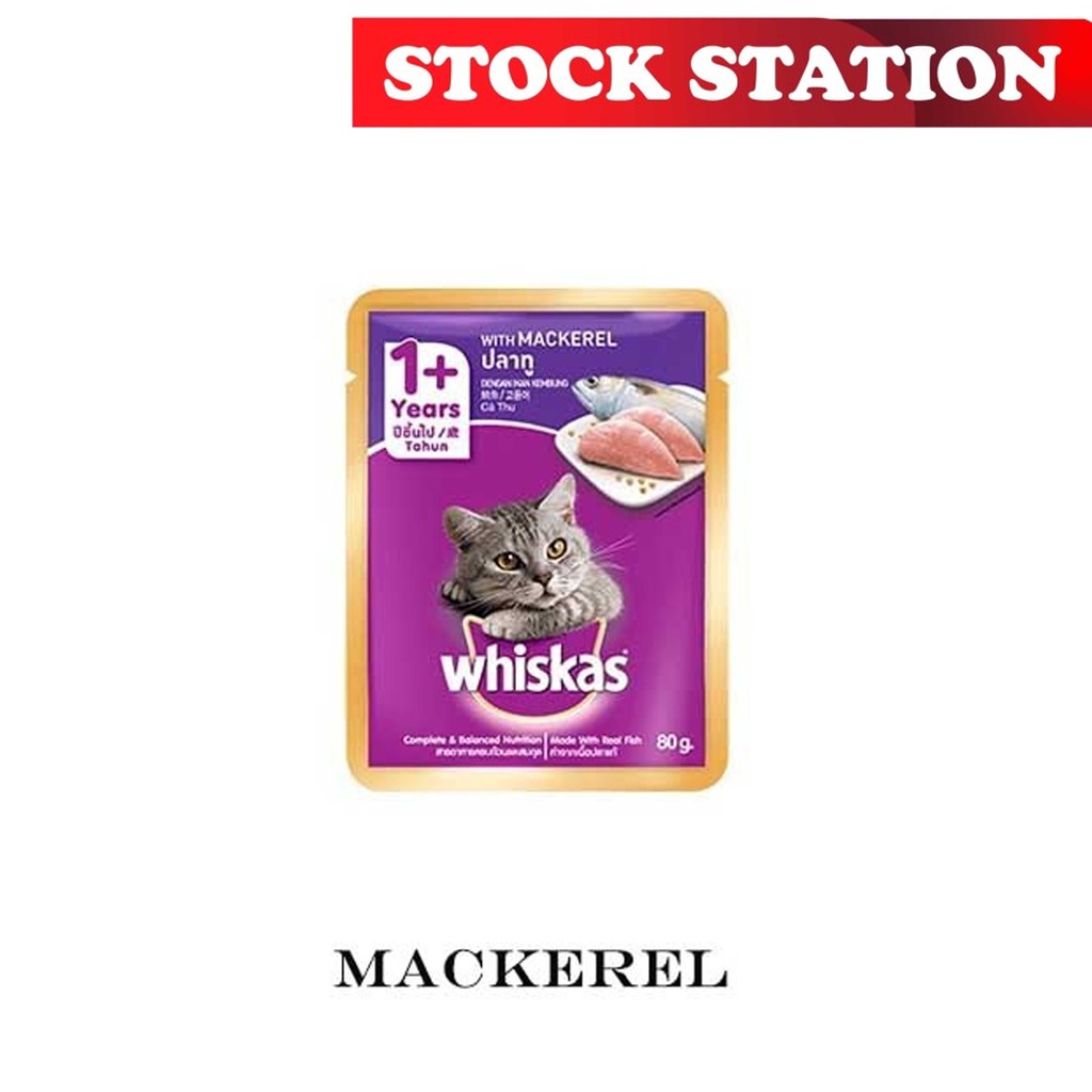 Whiskas Pouch Mackarel 80gr