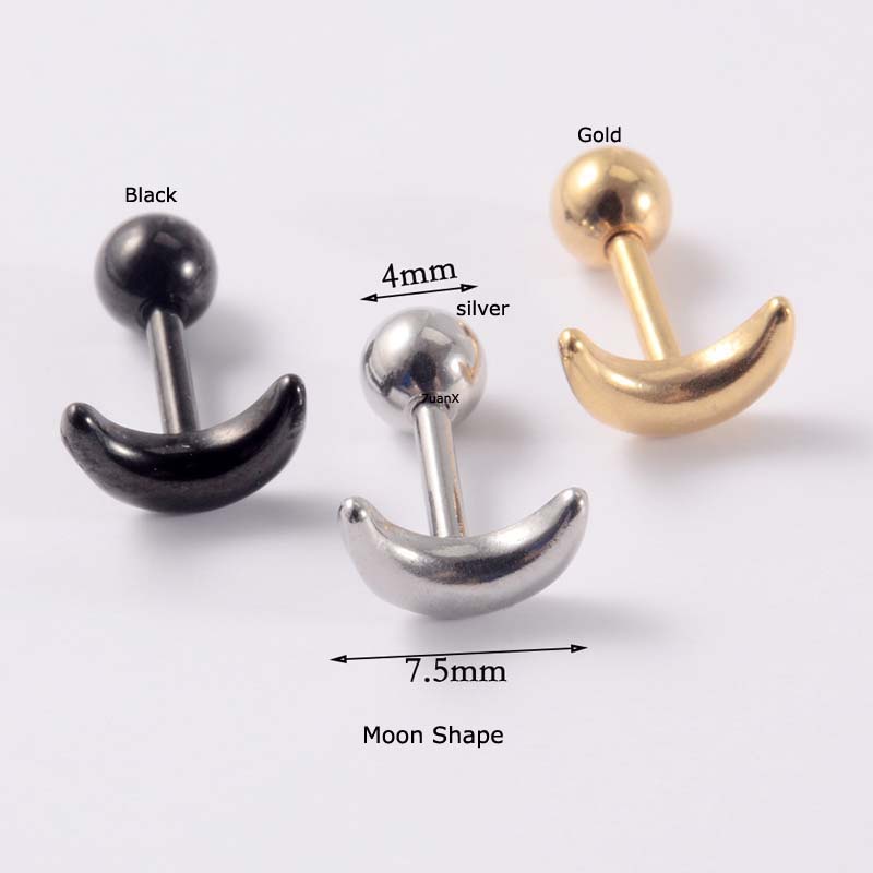 1 Piece Snake Stainless Steel Upper Lobe Helix Piercing Cartilage Earrings 16Gauge