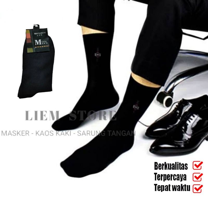 Kaos Kaki Kantor TEBAL HITAM SEBETIS / Kaos Kaki Kantor Hitam / Kaos