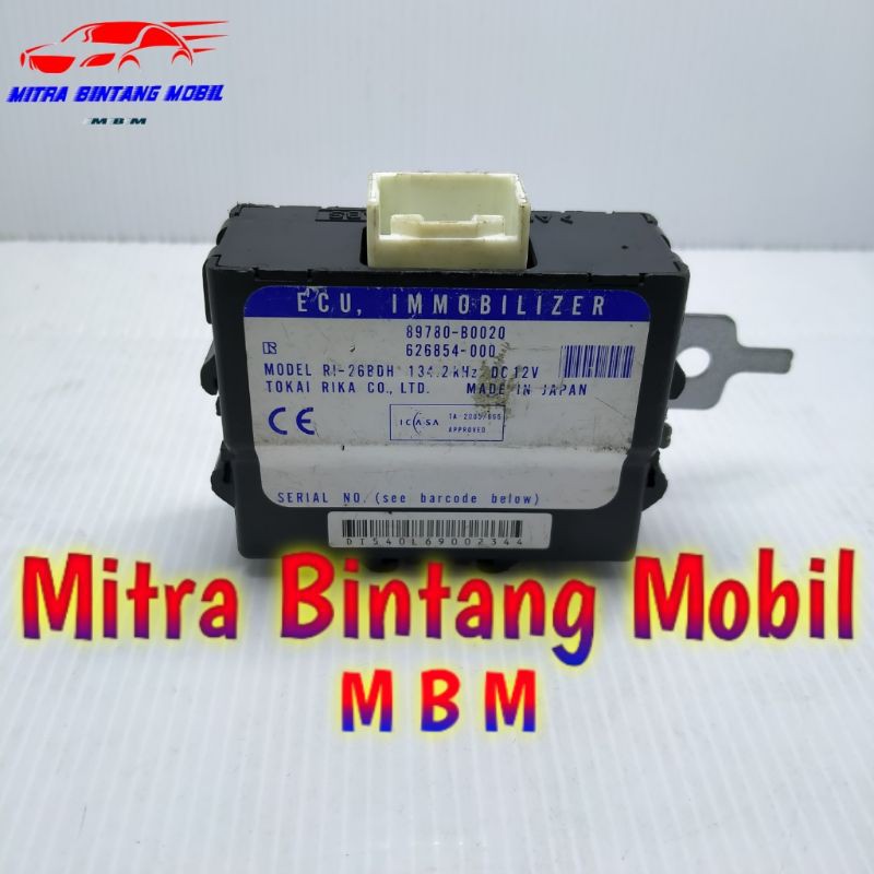 Ecu Immobilizer Computer Assy Transponder Key Avanza 89780-B0020 Ori