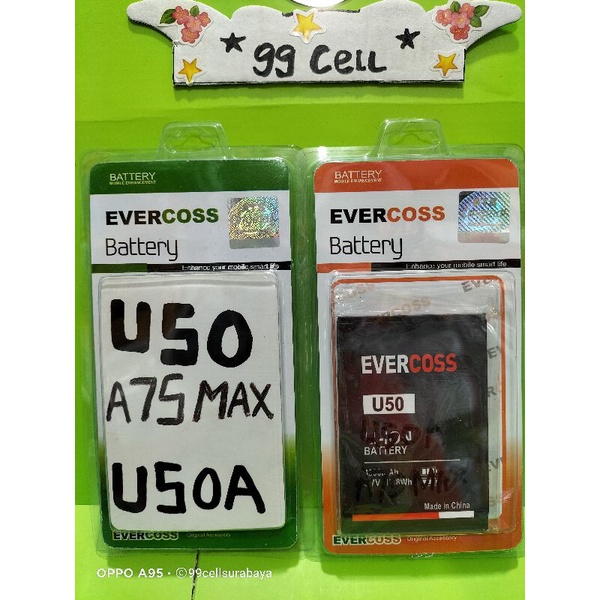 Baterai battery batrai batre Evercoss U50 A75 max U50A original