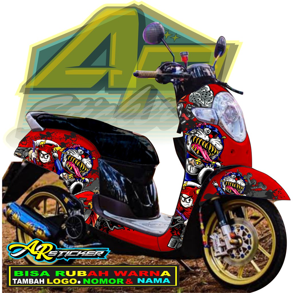 Decal scoopy Decal Scoopy full body Full Blok Decal Scopy Dekal New Fi 2017 2018 2019 2020 DORAEMON