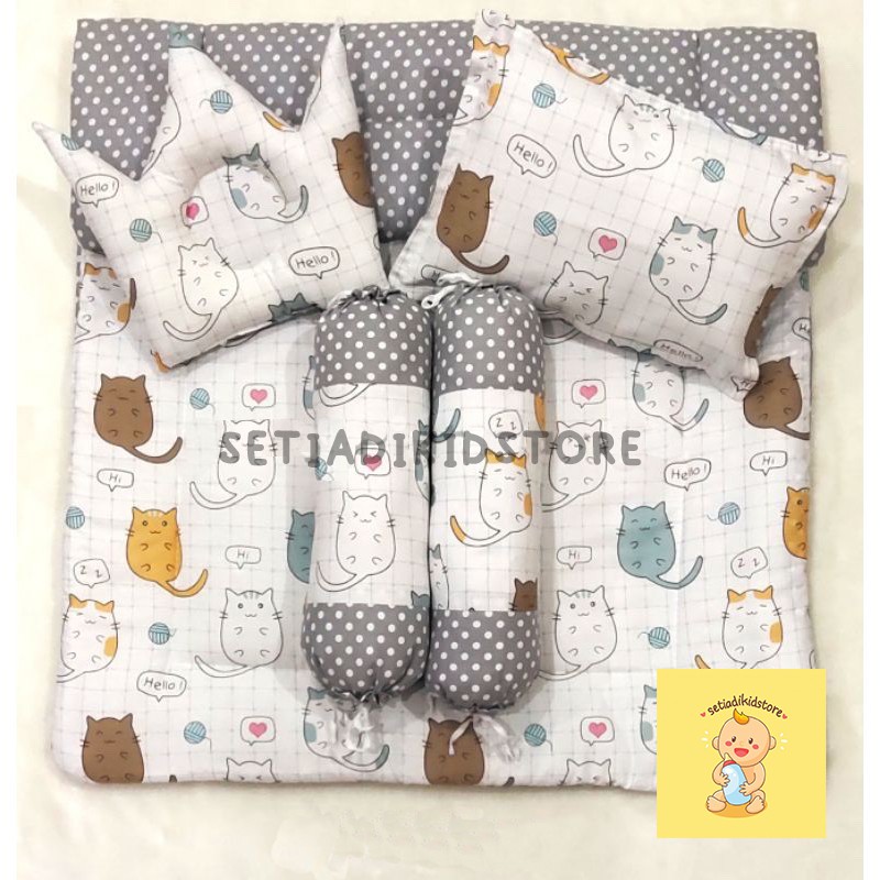 BEDCOVER BAYI SET BANTAL GULING BERCOVER/ SELIMUT BAYI / KASUR BAYI / ALAS TIDUR BAYI (LENGKAP)