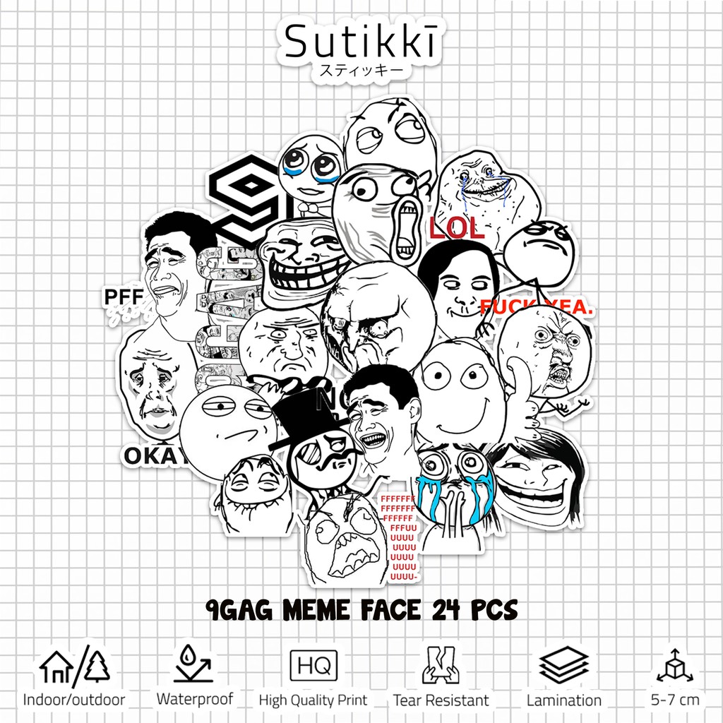 

Sutikki | Sticker Pack 9GAG Meme Trollface Troll 9 GAG Stiker Vinyl Laptop Aestethic Dekorasi