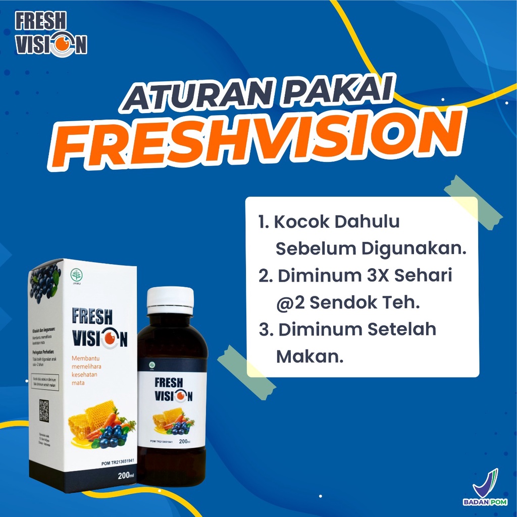 Paket Mata Sehat 2 Botol Madu Fresh Vision - Suplemen Madu 100% Original Bantu Atasi Mata Minus Mines Penglihatan Buram Kabur Mata Mudah Lelah Kemerahan Kering Gatal Cegah Katarak