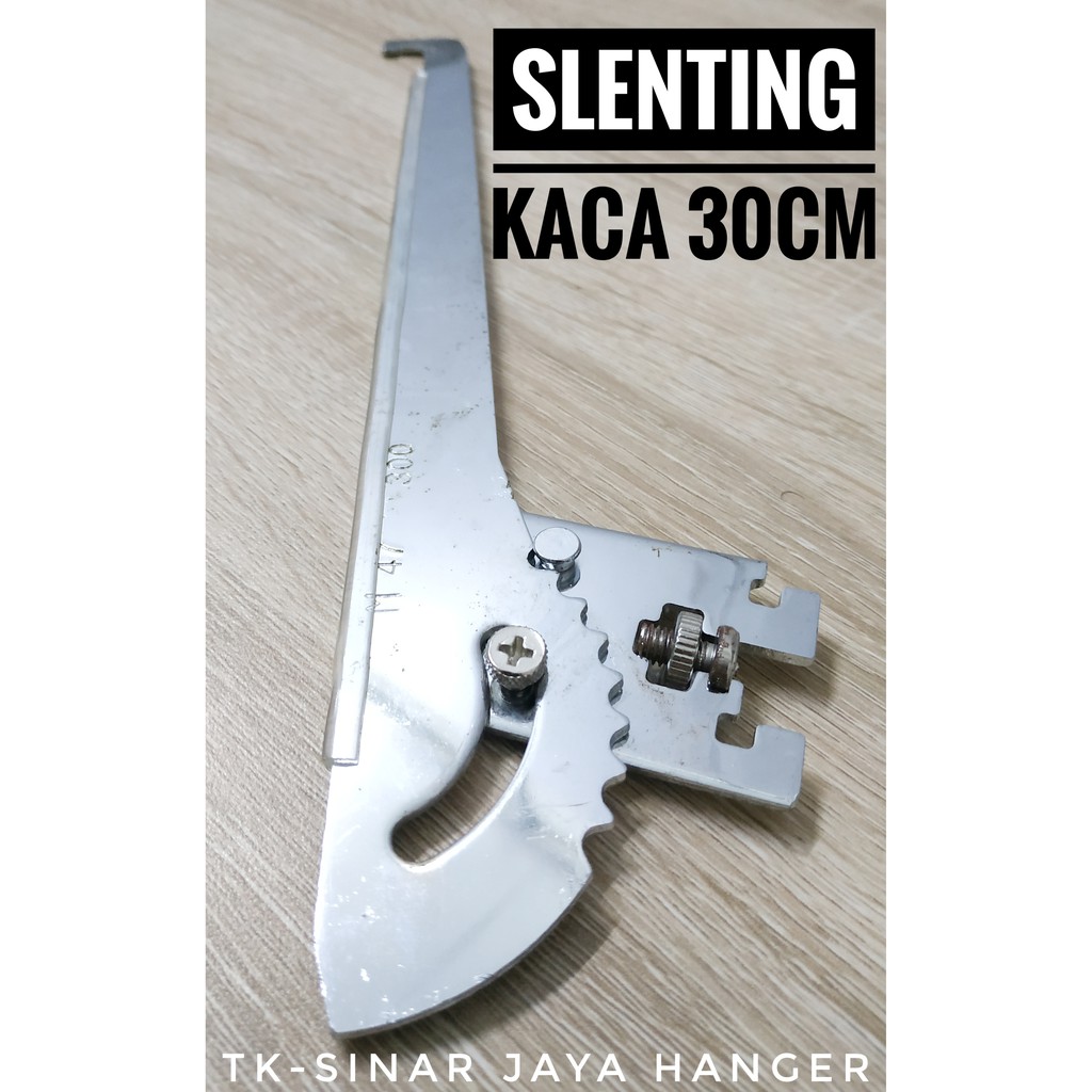 Daun Bracket Slenting Kaca 30 cm Penyangga Rak Sepatu Kaca