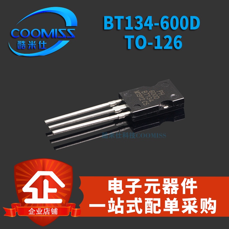 10pcs Tabung Tripole BT134 Bahan Silikon Kristal Kontrol Dua Arah BT134-600E BT134-600D