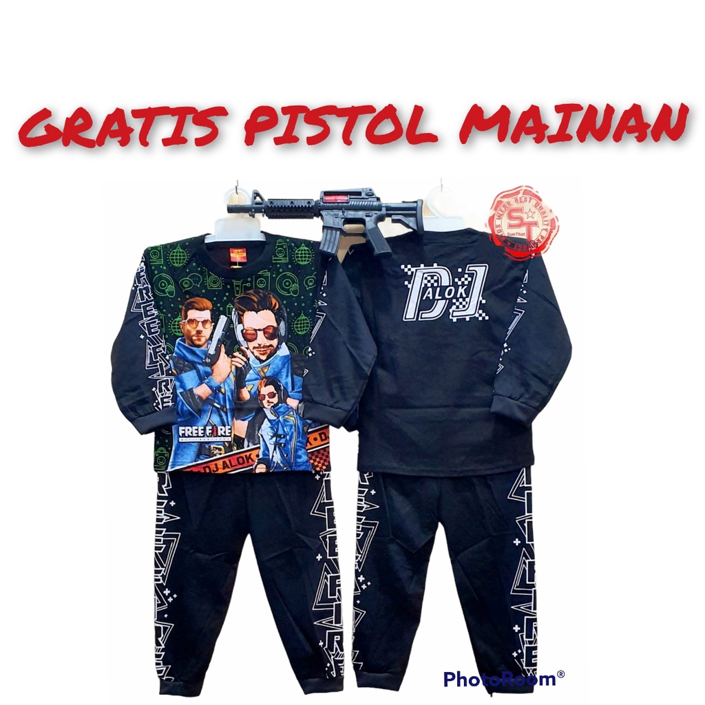 KOSTUM BAJU ANAK FREE FIRE GRATIS PISTOL FREE PISTOL / SETELAN ANAK FREE FIRE