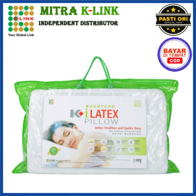 BANTAL TERAPI KESEHATAN K-I LATEX PILLOW 100% ORIGINAL PT K-LINK MENINGKATKAN KUALITAS TIDUR