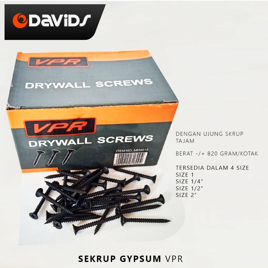 Sekrup Gypsum Skrup Gipsum Drywall Screw Plafon Baja Kayu VPR