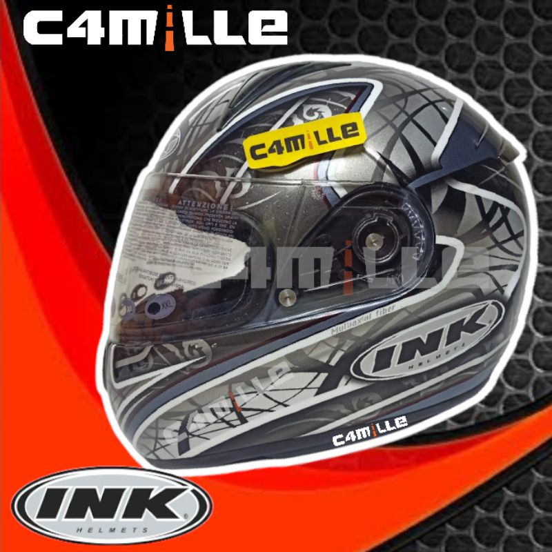 HELM INK FUSION #2 ALL GREY MET GUN METAL FULL FACE