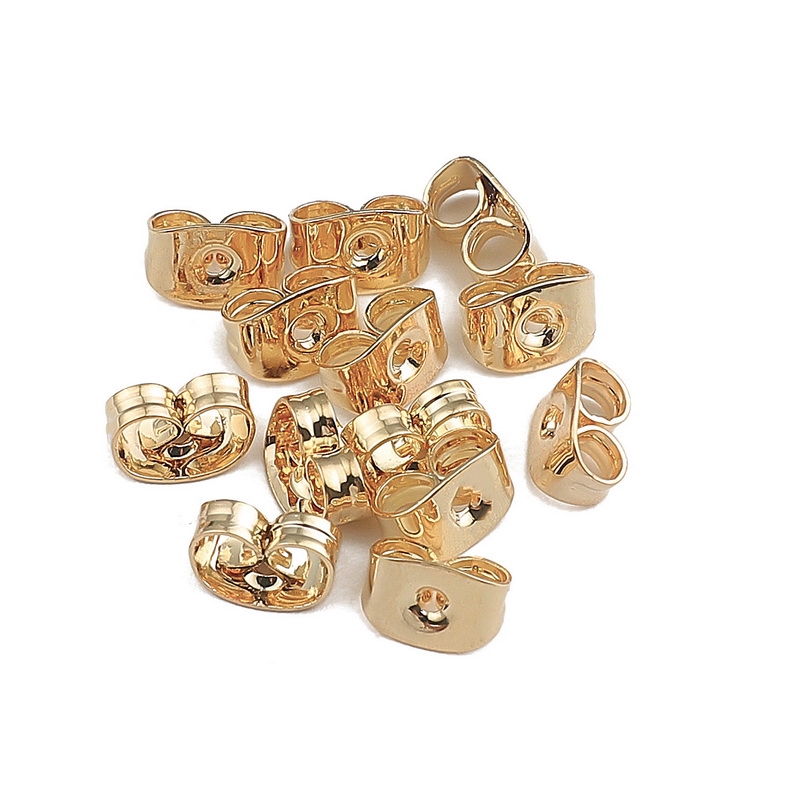 Stopper Belakang Anting Tusuk Bentuk Kupu-Kupu Lapis Emas 18k Untuk Membuat Perhiasan