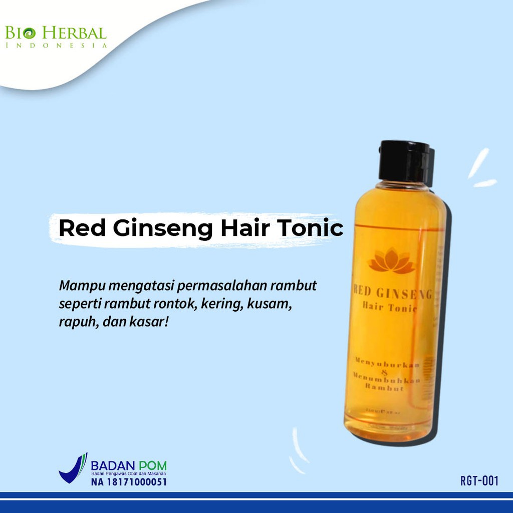 [ORI] Tonic Ginseng Merah untuk Menyuburkan dan Menumbuhkan Rambut dalam 7 Hari | Red Ginseng BPOM