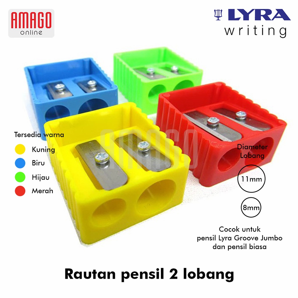 LYRA Double Holed Sharpener Rautan Pensil 2 Lobang - 7301230