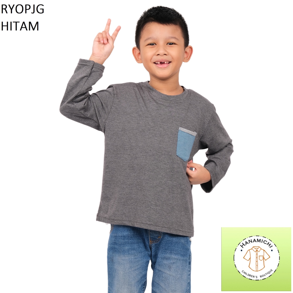 Hanamichi RYOPJG Baju T Shirt Kaos Anak Basic Murah Lengan Panjang