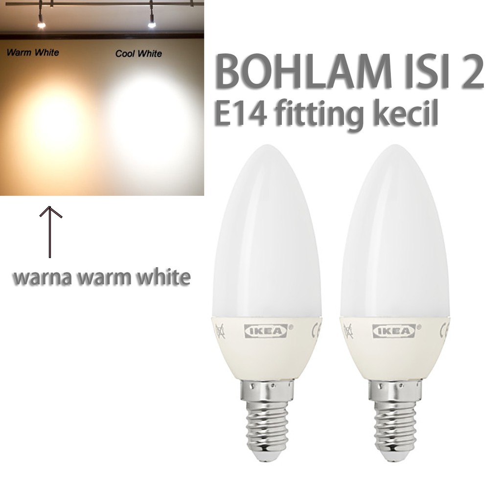 Bohlam fitting kecil LED E14 200 lm opal ISI 2 BUAH