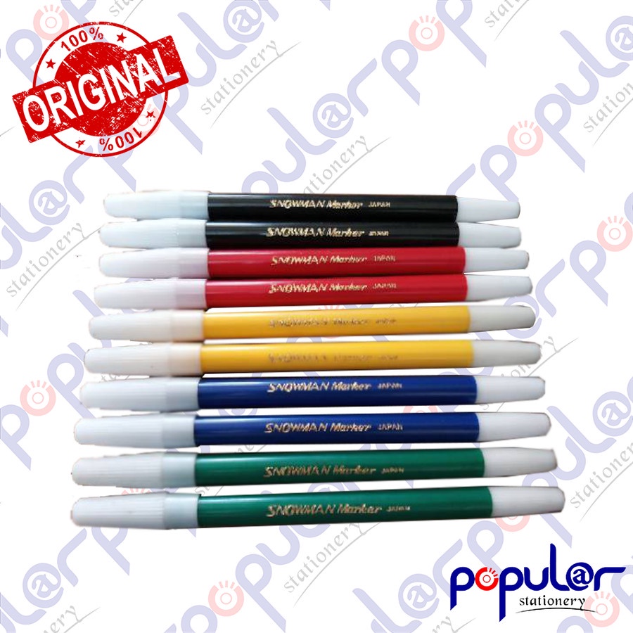 

Spidol Snowman Kecil Warna Satuan (Hitam, Biru, Merah, Kuning, Hijau)