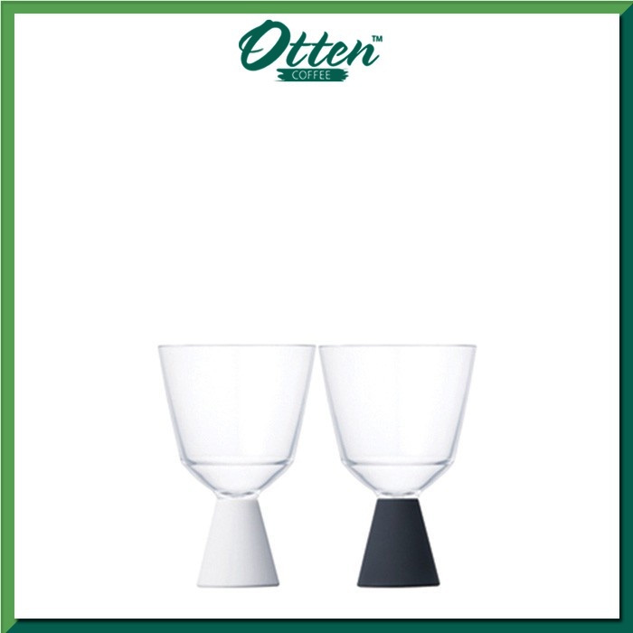 Kinto - Festa Wine Glass 2 pcs White & Black (21331)-0