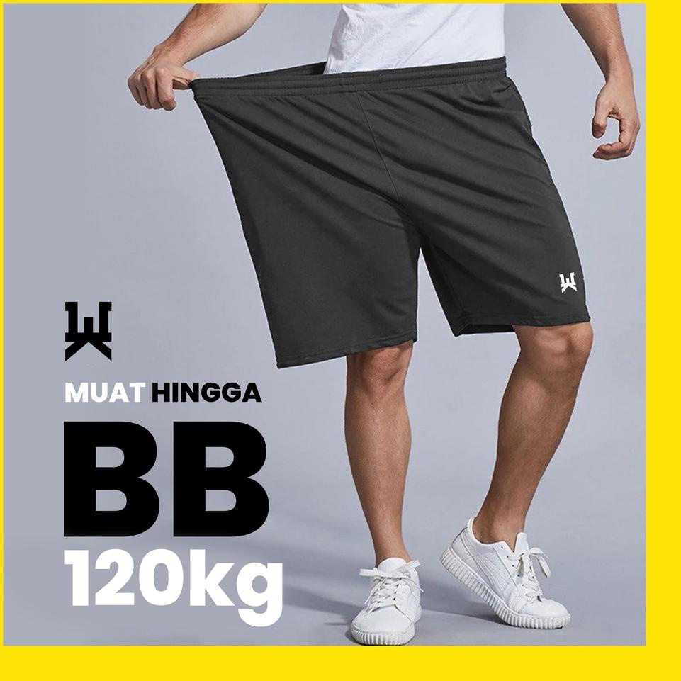 {PR.01Jl22ν} CELANA PENDEK OLAHRAGA PRIA SPORT JUMBO TRAINING RUNNING JOGING LARI SEPEDA BADMINTON B