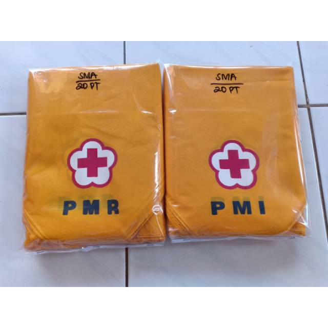 syal pmi / pmr kuning SMA sablon