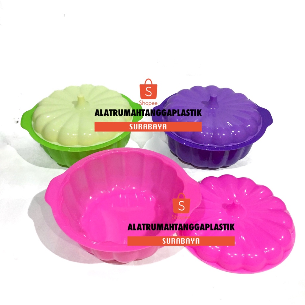 6pcs Wakul Labu Tempat Makan Hajatan/ Tempat Sayur/ Wadah Saji/ Wakul Tutup/ Tempat Sup Bulat/ Tempa