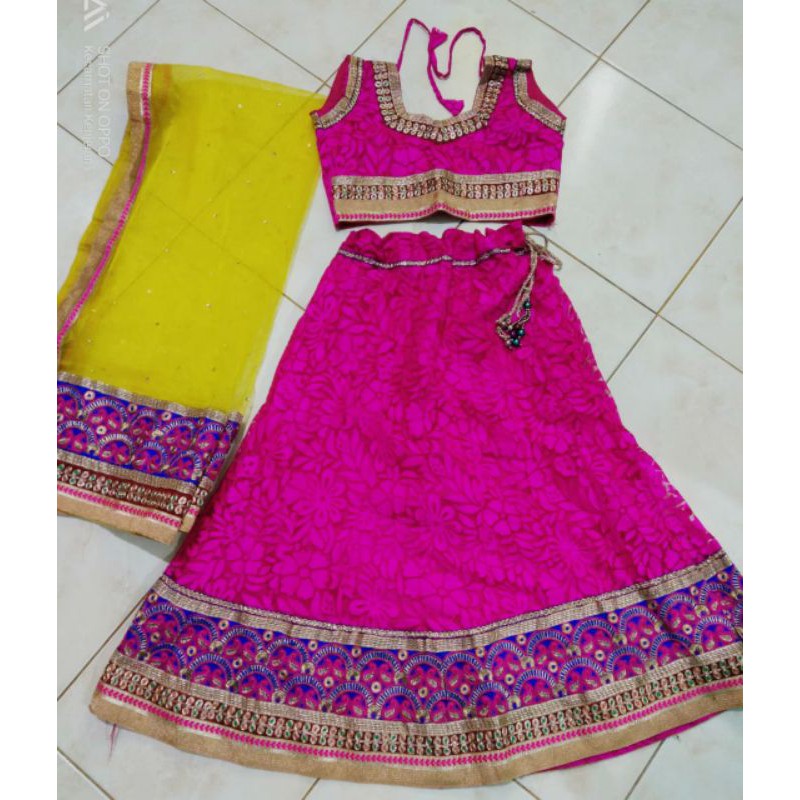 SALE Lehenga anak cetaaarr bordir like new/ dress india / baju india / PL / murah