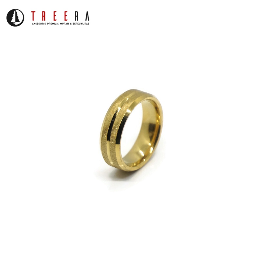 Treera - Cincin Titanium Pria Keren Anti Karatan Dan Luntur Original Premium