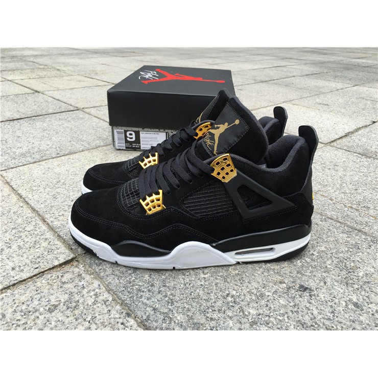 Nike Air Jordan 4 Black suede Black 