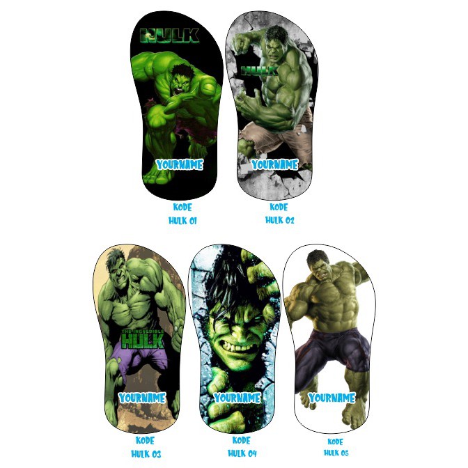 [PO] Sandal Karakter Print Iron Man | Hulk Astroboy Hotwheels Superman | Avenger | Sendal Jepit Anak