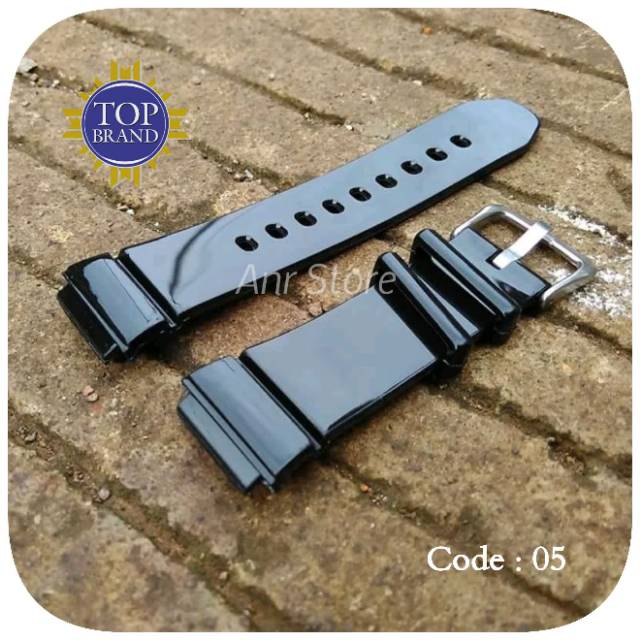 Strap Tali Jam Tangan Casio Baby G Hitam Glosy