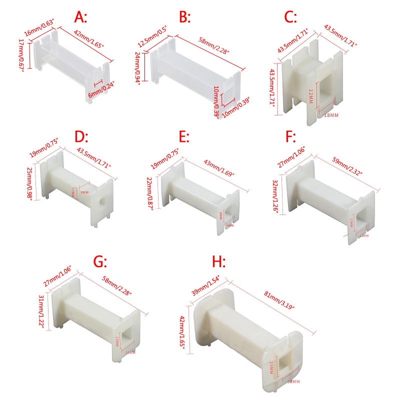 Cre Frame Plastik Kotak Holder Gulungan Benang Bahan ABS Ramah Lingkungan DIY