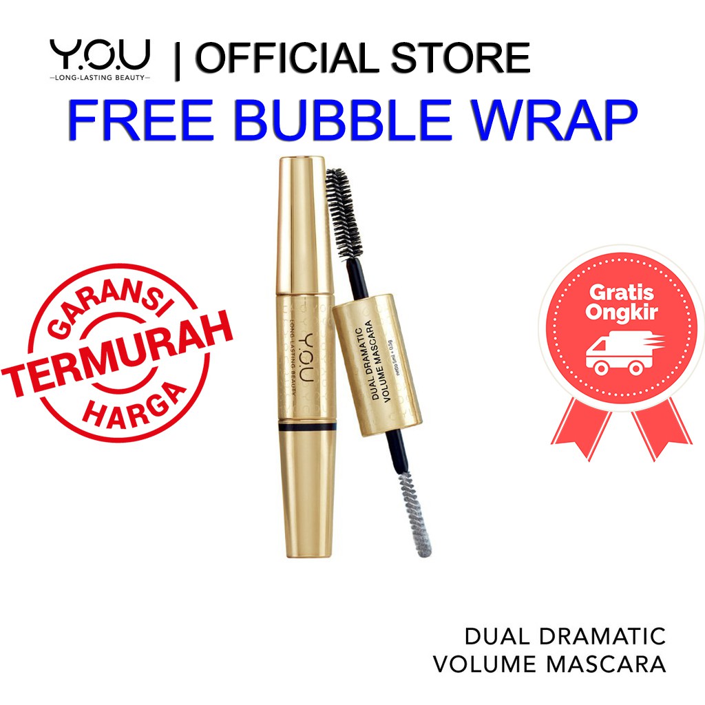 DUAL MASCARA YOU GOLD MASKARA MURAH BAGUS You The Gold One Dual Dramatic Volume Mascara Long Lasting