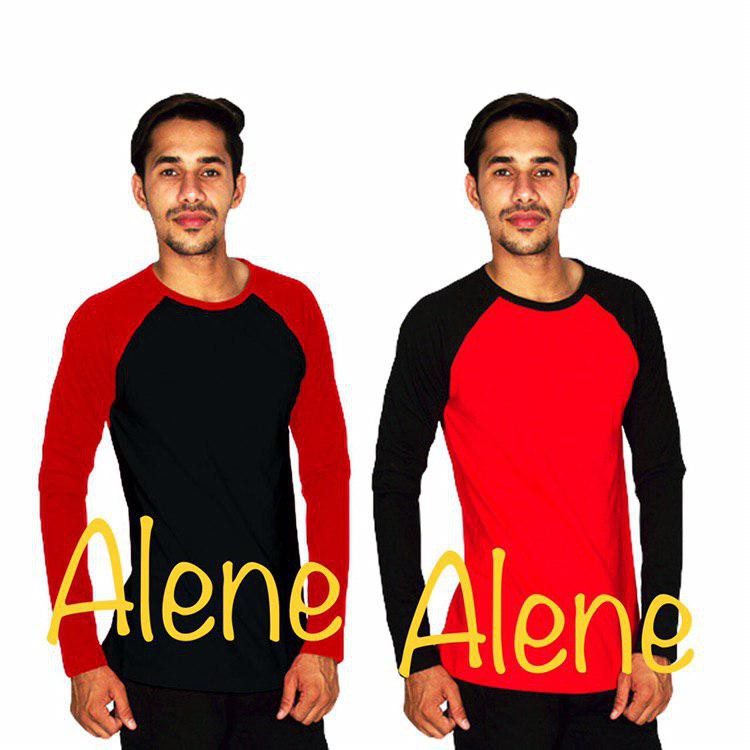 Baju pria raglan polos lengan panjang / kaos raglan pria polos panjang / kaos distro