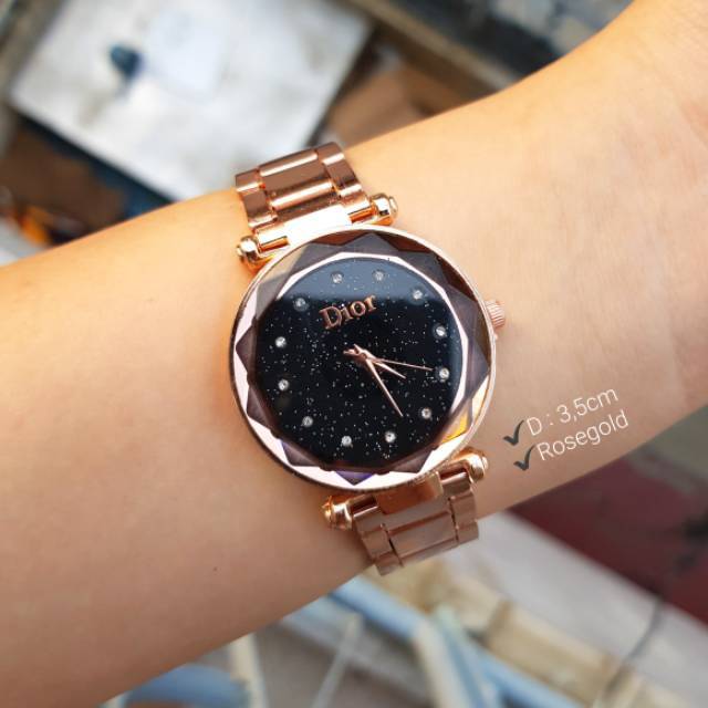 Cod bayar Ditempat Jam Tangan Wanita Diyor Rantai Permata Diamond Kecil / ready 3 warna