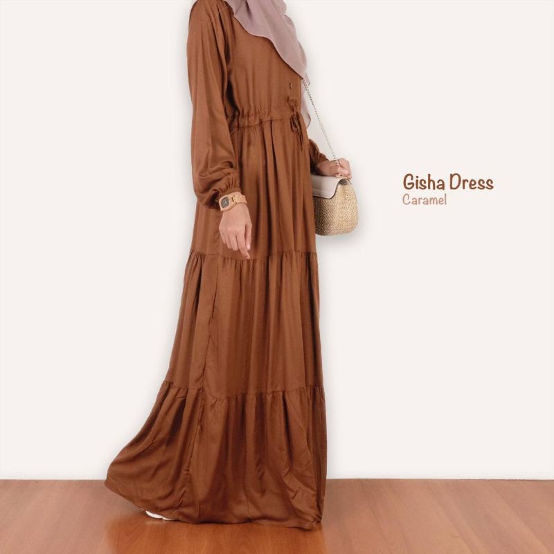 GISHA - GAMIS KATUN RAYON - BASIC DRESS - GAMIS RUMAHAN - GAMIS KATUN RAYON MODEL TERBARU - GAMIS KA