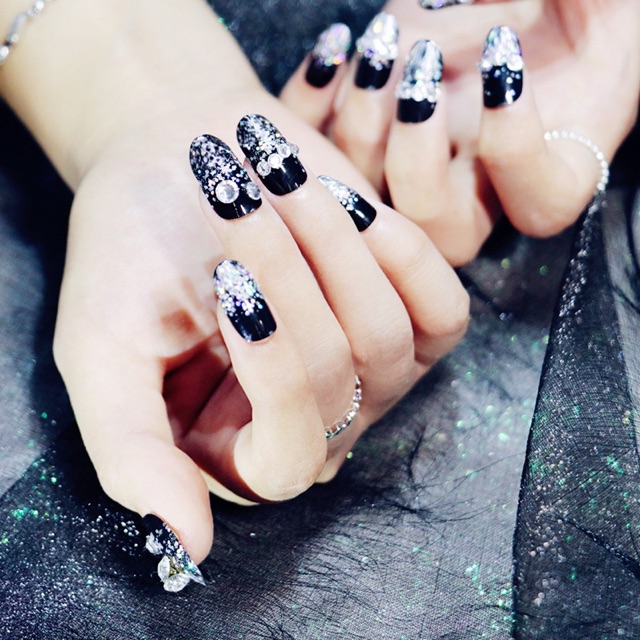 Kuku Palsu 【 B153， lem sticker 】Nikah Wedding False Nailart Pengantin Tangan