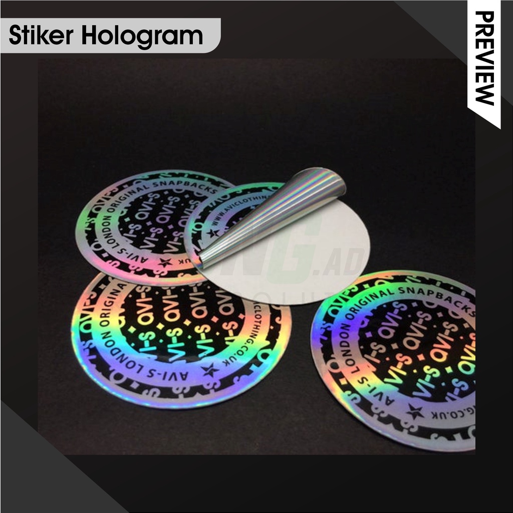 

Print Cetak Sticker Label Hologram A3+ cutting